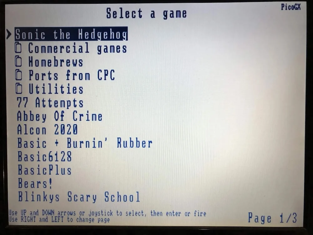 PicoGX Cartridge for the Amstrad GX4000 and Amstrad Plus range