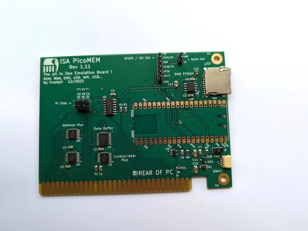 PicoMEM All in One 8-Bit ISA Expansion Card ROW